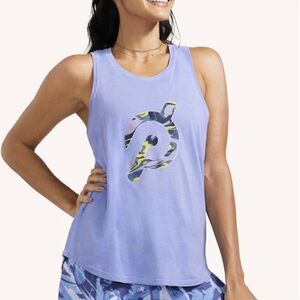 Peloton PS121 Flow Racerback Tank in Cornflower Blue Front Logo Women’s Small